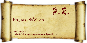 Hajas Róza névjegykártya