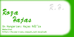 roza hajas business card